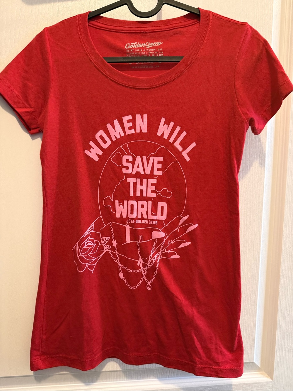 'Women Will Save The World' Red Graphic Tee